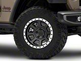 Rovos Wheels Kalahari Matte Black with Machined Lip Wheel; 17x9; -6mm Offset (20-26 Jeep Gladiator JT)