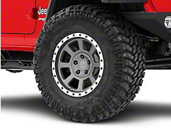 Rovos Wheels Kalahari Charcoal with Machined Lip Wheel; 17x9; -6mm Offset (18-25 Jeep Wrangler JL)