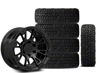 Rovos Wheels 17x8.5 Rovos Wheels Karoo & 34in Kenda All-Terrain KLEVER A/T2 KR628 Tire Package; Set of 5 (21-26 Bronco, Excluding Raptor)