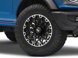 Rovos Wheels Guban Gloss Black Machined 6-Lug Wheel; 18x9; -6mm Offset (22-26 Bronco Raptor)