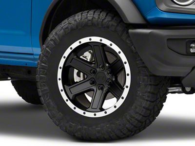 Rovos Wheels Tenere Matte Black with Machined Lip 6-Lug Wheel; 18x9; 0mm Offset (22-25 Bronco Raptor)