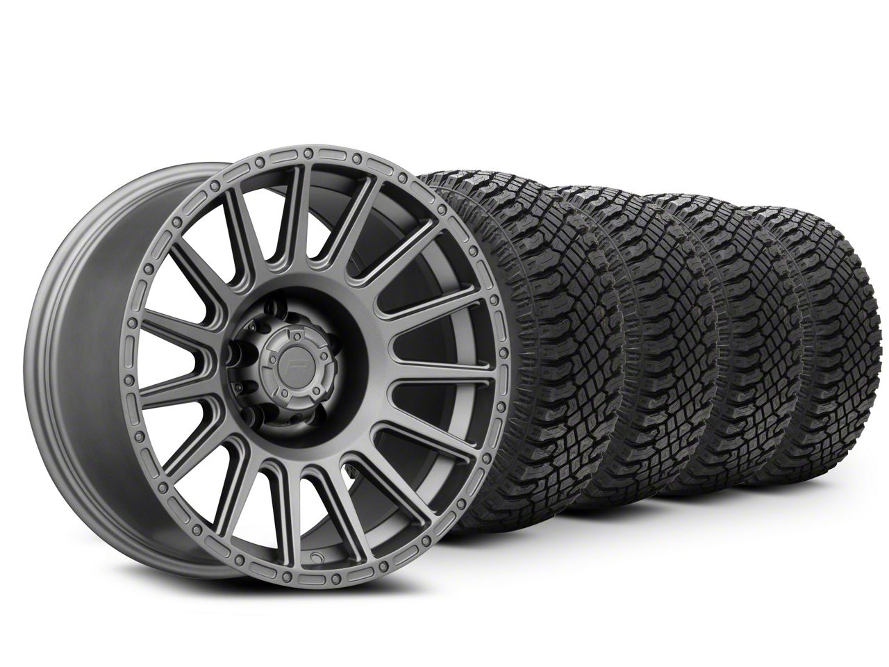 XD Jeep Gladiator FMJ Satin Black with Dark Tint Wheel; 17x9