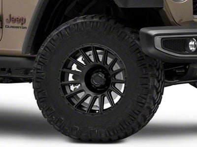 Rovos Wheels Bara Satin Black Wheel; 17x9; -6mm Offset (20-25 Jeep Gladiator JT)