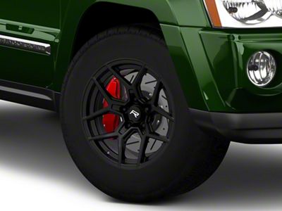 Rovos Wheels Carver Satin Black Wheel; 17x9; -6mm Offset (05-10 Jeep Grand Cherokee WK, Excluding SRT8)