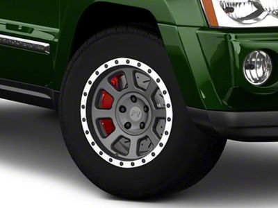 Rovos Wheels Kalahari Charcoal with Machined Lip Wheel; 17x9; -6mm Offset (05-10 Jeep Grand Cherokee WK, Excluding SRT8)
