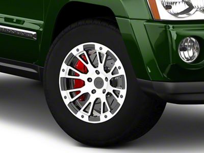 Rovos Wheels Karoo Clodd Black Machined Wheel; 17x9; -6mm Offset (05-10 Jeep Grand Cherokee WK, Excluding SRT8)