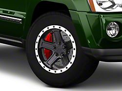 Rovos Wheels Tenere Matte Black with Machined Lip Wheel; 17x9; -6mm Offset (05-10 Jeep Grand Cherokee WK, Excluding SRT8)