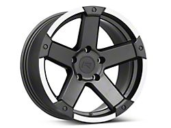 Rovos Wheels Danakil Charcoal with Machined Lip Wheel; 17x9; -6mm Offset (99-04 Jeep Grand Cherokee WJ)