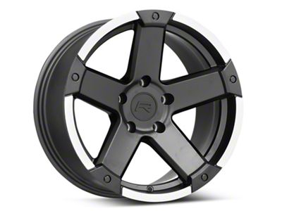 Rovos Wheels Danakil Charcoal with Machined Lip Wheel; 17x9; -6mm Offset (99-04 Jeep Grand Cherokee WJ)