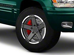 Rovos Wheels Danakil Charcoal with Machined Lip Wheel; 17x9; -6mm Offset (99-04 Jeep Grand Cherokee WJ)