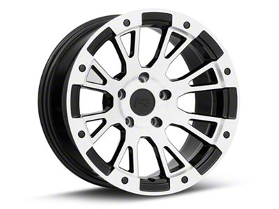 Rovos Wheels Karoo Clodd Black Machined Wheel; 17x9; -6mm Offset (99-04 Jeep Grand Cherokee WJ)