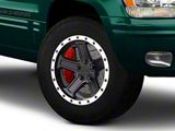 Rovos Wheels Tenere Matte Black with Machined Lip Wheel; 17x9; -6mm Offset (99-04 Jeep Grand Cherokee WJ)