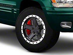 Rovos Wheels Tenere Matte Black with Machined Lip Wheel; 17x9; -6mm Offset (99-04 Jeep Grand Cherokee WJ)