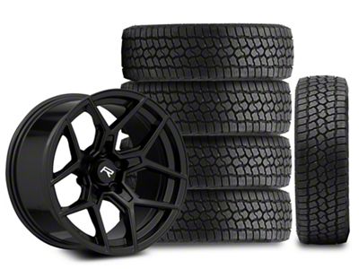 17x9 Rovos Wheels Carver & 33in Milestar All-Terrain Patagonia AT/R Tire Package; Set of 5 (18-25 Jeep Wrangler JL)