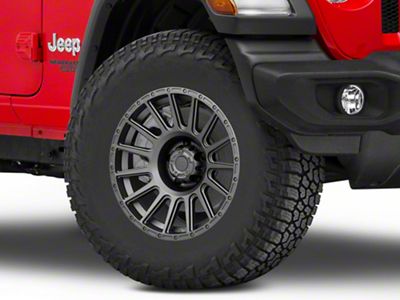 Rovos Wheels Bara Charcoal Wheel; 17x9; -6mm Offset (18-25 Jeep Wrangler JL)