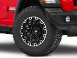 Rovos Wheels Guban Gloss Black Machined Wheel; 17x9; -6mm Offset (18-25 Jeep Wrangler JL)