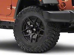 Rovos Wheels Carver Satin Black Wheel; 18x9; -6mm Offset (07-18 Jeep Wrangler JK)