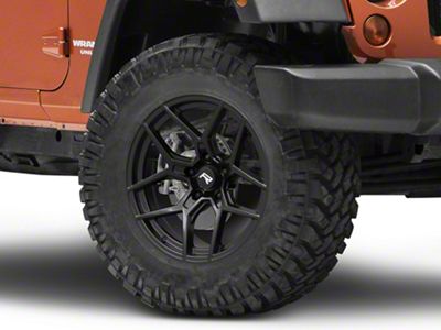 Rovos Wheels Carver Satin Black Wheel; 18x9; -6mm Offset (07-18 Jeep Wrangler JK)