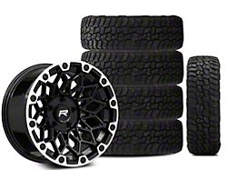 Rovos Wheels 17x9 Rovos Wheels Guban & 33in Milestar All-Terrain Patagonia AT/R Tire Package; Set of 5 (18-26 Jeep Wrangler JL)