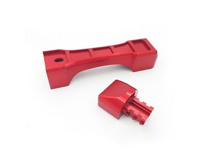 Royal Hooks Aluminum Door Handle; Red (20-25 Jeep Gladiator JT w/ Keyless Entry)