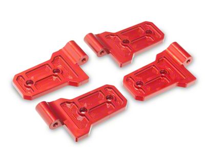 Royal Hooks Aluminum Door Hinges; Red (20-25 Jeep Gladiator JT)