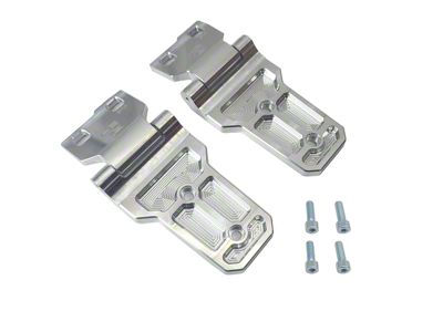 Royal Hooks Aluminum Hood Hinges; Raw (20-25 Jeep Gladiator JT)