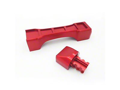 Royal Hooks Aluminum Door Handle; Red (18-25 Jeep Wrangler JL w/o Keyless Entry)