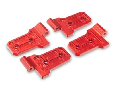 Royal Hooks Aluminum Door Hinges; Red (18-25 Jeep Wrangler JL)