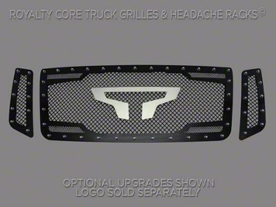 Royalty Core RC2 Twin Mesh Upper Grille Insert; Gloss Black (17-19 Titan)