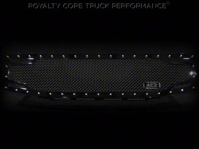 Royalty Core RC2 Twin Mesh Upper Replacement Grille; Gloss Black (04-15 Titan)