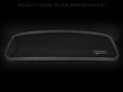 Royalty Core RCR Race Line Upper Grille Insert; Satin Black (16-19 Titan XD)