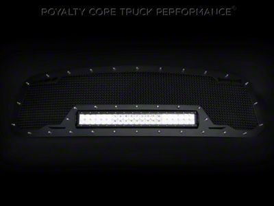 Royalty Core RCRX LED Race Line Upper Grille Insert; Satin Black (16-19 Titan XD)