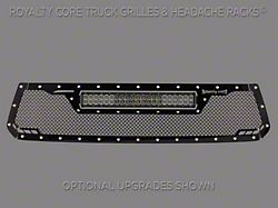 Royalty Core RCRX LED Race Line Upper Grille Insert with Top Mount LED Light Bar; Satin Black (14-17 Tundra)