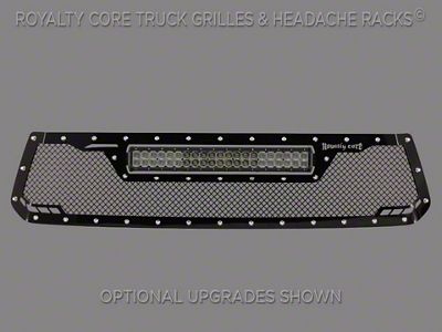 Royalty Core RCRX LED Race Line Upper Grille Insert with Top Mount LED Light Bar; Satin Black (14-17 Tundra)