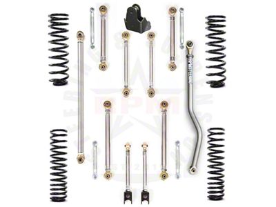 RPM Steering 4.50-Inch Ultimate Aluminum Mid Arm Suspension Lift Kit with Ultimate Quick Disconnect Sway Bar Links (20-25 3.6L Jeep Gladiator JT)