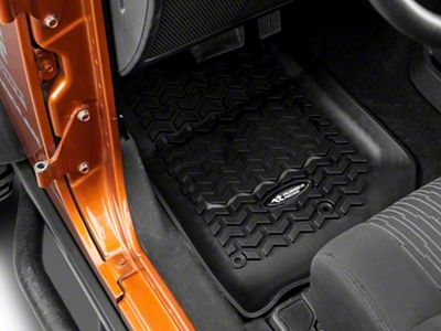 Rugged Ridge All-Terrain Front, Rear and Cargo Floor Liners; Black (11-18 Jeep Wrangler JK 2-Door)