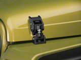 Rugged Ridge Hood Catches; Black (97-06 Jeep Wrangler TJ)