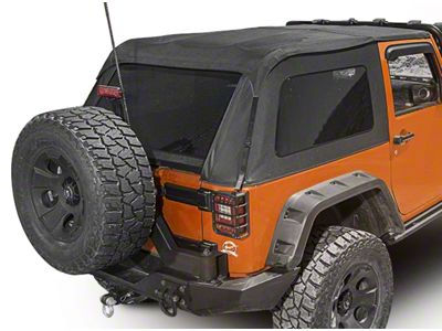 Rugged Ridge Bowless Soft Top; Black Diamond (07-18 Jeep Wrangler JK 2-Door)