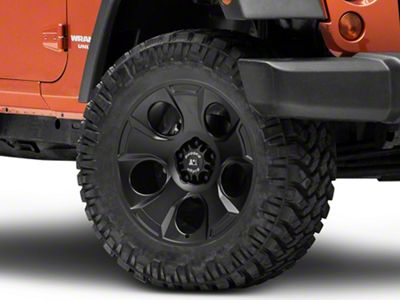 Rugged Ridge Drakon Satin Black Wheel; 20x9; -12mm Offset (07-18 Jeep Wrangler JK)