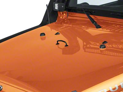 Rugged Ridge Windshield Tie Down Kit; Black (13-18 Jeep Wrangler JK)