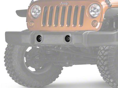 Rugged Ridge 3.50-Inch Round LED Lights with Fog Light Mounting Brackets (07-18 Jeep Wrangler JK)