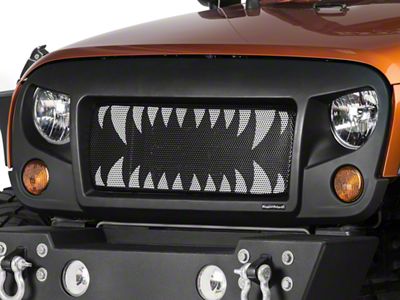 Rugged Ridge Spartan Grille Insert; Land Shark (07-18 Jeep Wrangler JK)