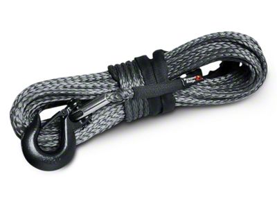 Rugged Ridge 23/64-Inch x 100-Foot Dark Gray Synthetic Winch Line; 16,550 lb.
