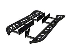 RSG Offroad Angled Rock Sliders with Smooth Top Plate; Black (10-24 4Runner)