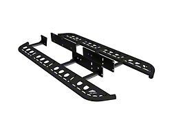 RSG Offroad Flat Rock Sliders with Grip Top Plate; No Kickout; Bare Metal (10-24 4Runner)