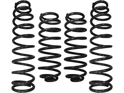 RSO Suspension 3.50-Inch Front and Rear Lift Coil Springs; Black (18-25 Jeep Wrangler JL 4-Door)
