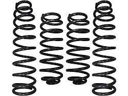RSO Suspension 4-Inch Front and Rear Lift Coil Springs; Black (18-25 Jeep Wrangler JL 2-Door)