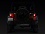 LED Tail Lights; Chrome Housing; Red/Clear Lens (07-18 Jeep Wrangler JK)