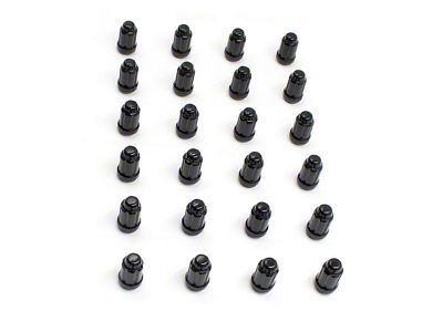 RTR Black 6-Spline Lug Nut Kit; 12mm x 1.5; Set of 30 (21-25 Bronco, Excluding Raptor)