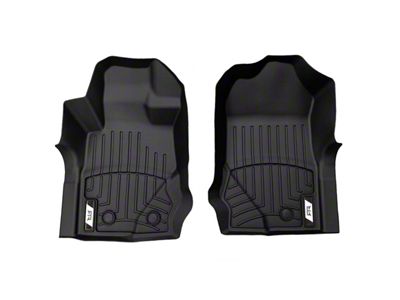 RTR Front and Rear Floor Liners; Black (21-25 Bronco 2-Door)